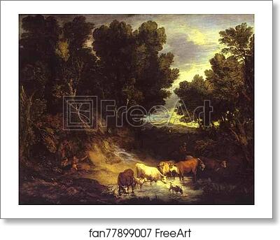 Free art print of The Watering Place by Thomas Gainsborough
