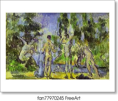 Free art print of Bathers by Paul Cézanne