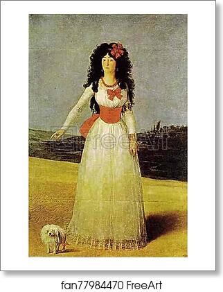 Free art print of Portrait of the Dutchess of Alba by Francisco De Goya Y Lucientes