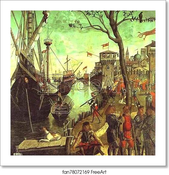 Free art print of The Legend of St. Ursula: Arrival in Cologne by Vittore Carpaccio