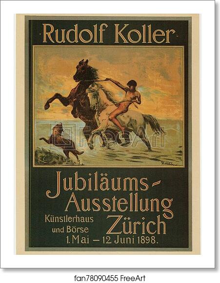 Free art print of Affiche suisse pour "Jubiläums Ausstellung". Exposition d'un jubilé artistique à Zurich. by Rudolf Koller Free art print of Affiche suisse pour "Jubiläums Ausstellung". Exposition d'un jubilé artistique à Zurich. by Rudolf Koller