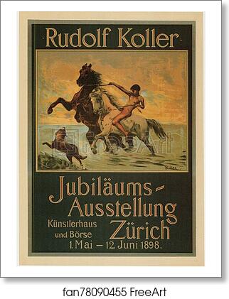 Free art print of Affiche suisse pour "Jubiläums Ausstellung". Exposition d'un jubilé artistique à Zurich. by Rudolf Koller Free art print of Affiche suisse pour "Jubiläums Ausstellung". Exposition d'un jubilé artistique à Zurich. by Rudolf Koller