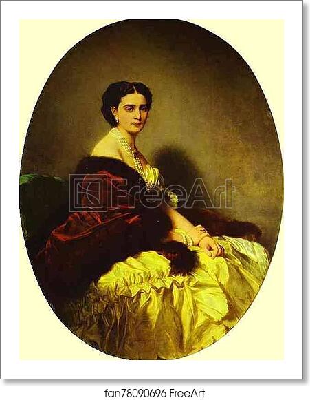 Free art print of Portrait of Sofia Naryshkina by Franz Xavier Winterhalter