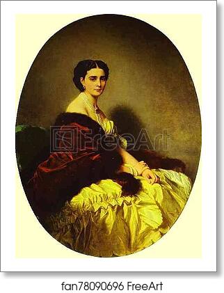 Free art print of Portrait of Sofia Naryshkina by Franz Xavier Winterhalter