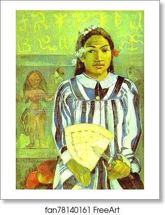 Free art print of Merahi metua no Tehamana (Ancestors of Tehamana) by Paul Gauguin