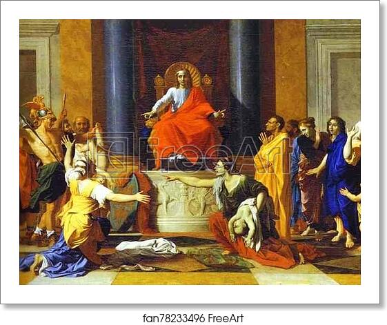 Free art print of The Judgment of Solomon by Nicolas Poussin