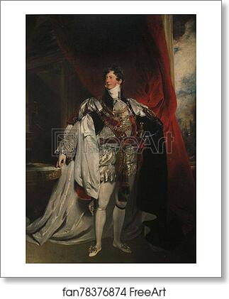 Free art print of The Prince Regent in Garter Robes by Sir Thomas Lawrence