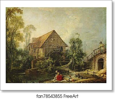 Free art print of The Watermill by François Boucher
