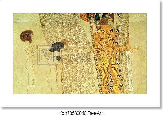 Free art print of The Beethoven Frieze: The Longing for Happiness (left wall) by Gustav Klimt Free art print of The Beethoven Frieze: The Longing for Happiness (left wall) by Gustav Klimt