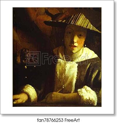 Free art print of Girl with a Flute by Jan Vermeer