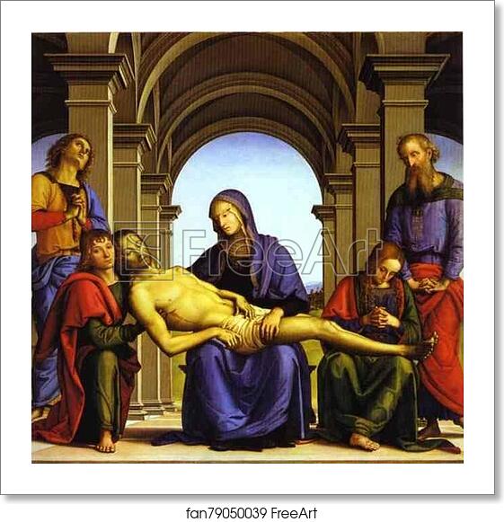 Free Art Print Of Pietà By Pietro Perugino 1493 1494 Oil On Panel Galleria Degli Uffizi 