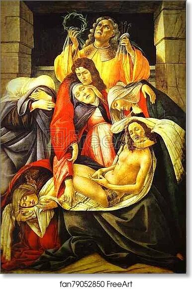 Free art print of Lamentation over the Dead Christ by Alessandro Botticelli
