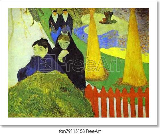 Free art print of Women from Arles in the Public Garden, the Mistral by Paul Gauguin Free art print of Women from Arles in the Public Garden, the Mistral by Paul Gauguin