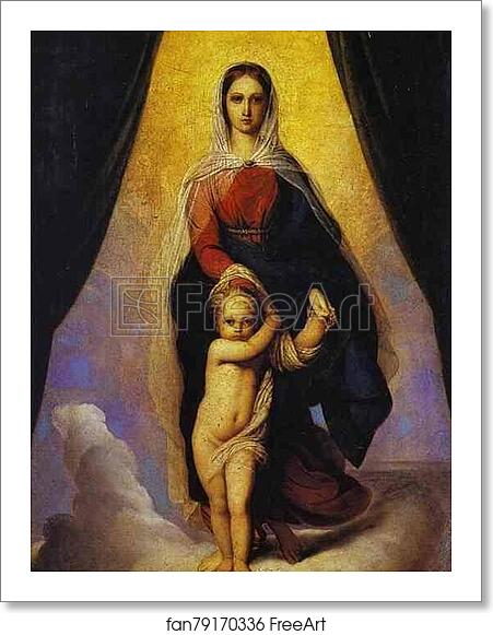 Free art print of Madonna with Child by Feodor Bruni Free art print of Madonna with Child by Feodor Bruni