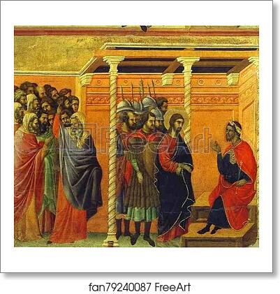 Free art print of Maestà (back, central panel) Jesus Before Pontius Pilate by Duccio Di Buoninsegna Free art print of Maestà (back, central panel) Jesus Before Pontius Pilate by Duccio Di Buoninsegna
