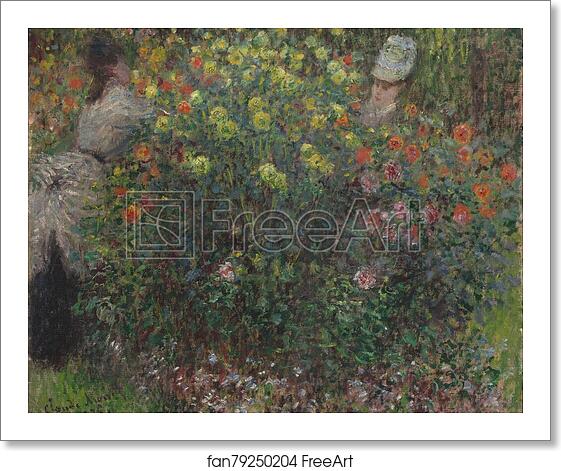 Free art print of Ladies in Flowers by Claude Monet Free art print of Ladies in Flowers by Claude Monet