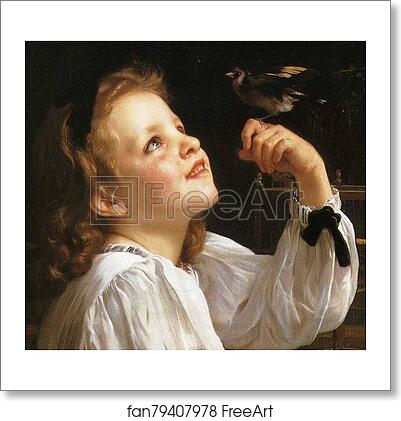 Free art print of The Pet Bird. Detail by William-Adolphe Bouguereau