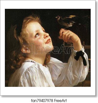 Free art print of The Pet Bird. Detail by William-Adolphe Bouguereau Free art print of The Pet Bird. Detail by William-Adolphe Bouguereau