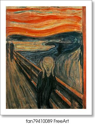 Free art print of The Scream, 1893 by Edvard Munch Free art print of The Scream, 1893 by Edvard Munch