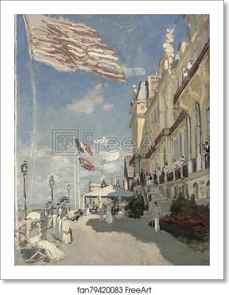 Free art print of Hôtel des roches noires. Trouville by Claude Monet