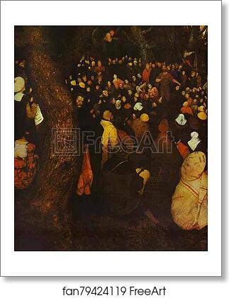 Free art print of The Sermon of St. John the Baptist. Detail by Pieter Bruegel The Elder Free art print of The Sermon of St. John the Baptist. Detail by Pieter Bruegel The Elder