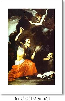 Free art print of St. Jerome and the Angel of Judgment by Jusepe De Ribera