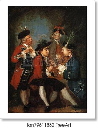 Free art print of Sir Thomas Kennedy, James Caulfeild, Mr Ward and Mr Phelps by Sir Joshua Reynolds