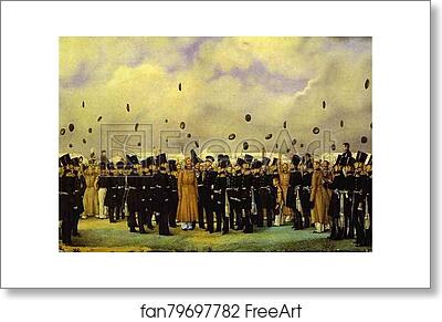 Free art print of Grand Duke Mikhail Pavlovich Visiting the Camp of the Finland Regiment of Imperial Guards on July 8, 1837 by Pavel Fedotov