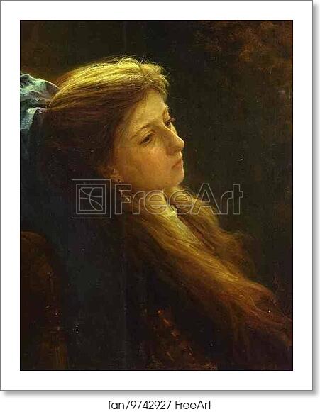 Free art print of Girl with a Tress by Ivan Kramskoy Free art print of Girl with a Tress by Ivan Kramskoy