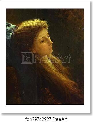 Free art print of Girl with a Tress by Ivan Kramskoy