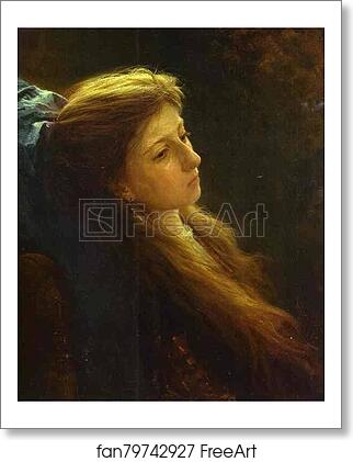 Free art print of Girl with a Tress by Ivan Kramskoy Free art print of Girl with a Tress by Ivan Kramskoy