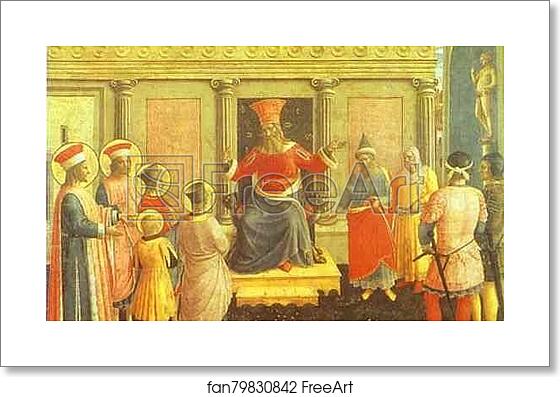 Free art print of San Marco Altarpiece: Cosmas and Damian before Lycias by Fra Angelico Free art print of San Marco Altarpiece: Cosmas and Damian before Lycias by Fra Angelico