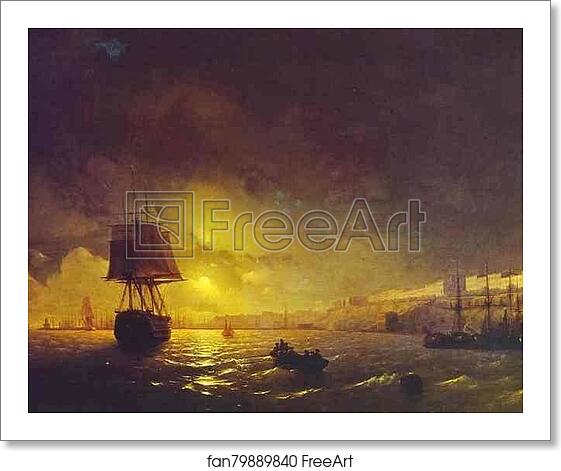 Free art print of View of Odessa by Moonlight by Ivan Aivazovsky Free art print of View of Odessa by Moonlight by Ivan Aivazovsky