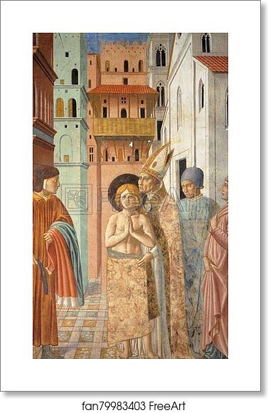 Free art print of Renunciation of Worldly Goods and The Bishop of Assisi Dresses St. Francis by Benozzo Gozzoli Free art print of Renunciation of Worldly Goods and The Bishop of Assisi Dresses St. Francis by Benozzo Gozzoli