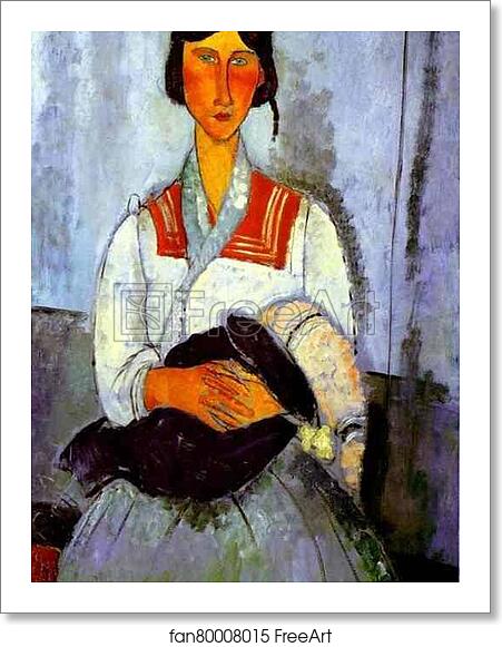 Free art print of Gypsy Woman with Child by Amedeo Modigliani Free art print of Gypsy Woman with Child by Amedeo Modigliani