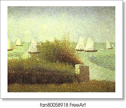 Free art print of La Rade de Grandcamp by Georges Seurat