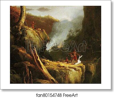 Free art print of Indian Sacrifice. Detail by Thomas Cole Free art print of Indian Sacrifice. Detail by Thomas Cole