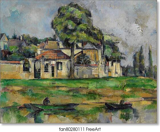 Free art print of Banks of the Marne by Paul Cézanne