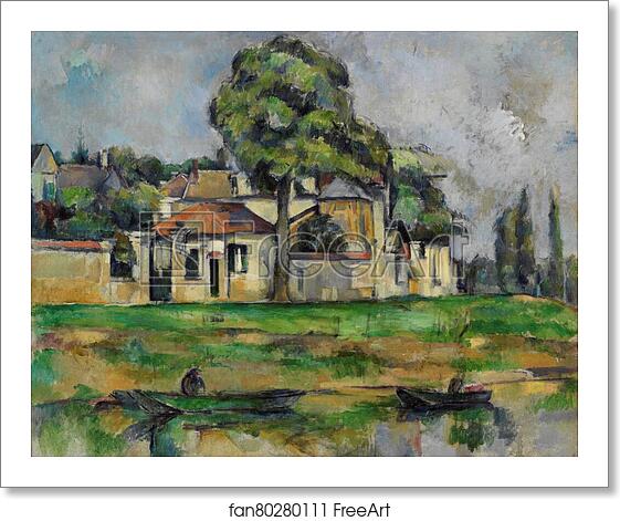 Free art print of Banks of the Marne by Paul Cézanne
