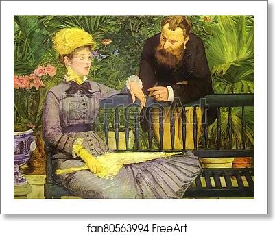 Free art print of The Conservatory by Edouard Manet