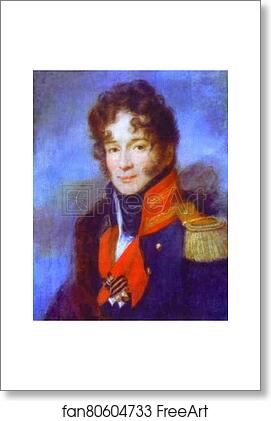 Free art print of Portrait of the Commander of the Dragoon Regiment P. A. Chicherin by Alexey Venetsianov