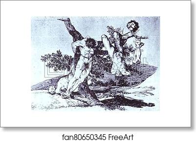 Free art print of Desastre de la Guerra, 39; Grande Bazana! Con Muertos! by Francisco De Goya Y Lucientes