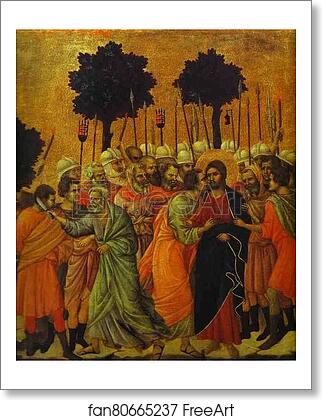 Free art print of Maestà (back, central panel, detail of) The Seizing of Jesus by Duccio Di Buoninsegna Free art print of Maestà (back, central panel, detail of) The Seizing of Jesus by Duccio Di Buoninsegna