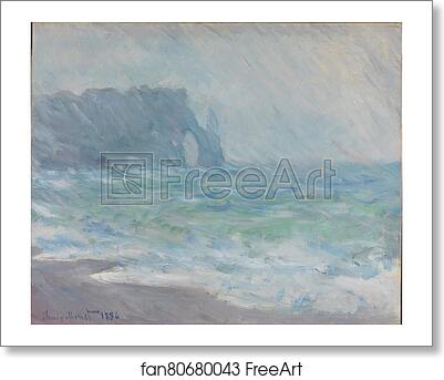 Free art print of Regnvær, Etretat by Claude Monet Free art print of Regnvær, Etretat by Claude Monet