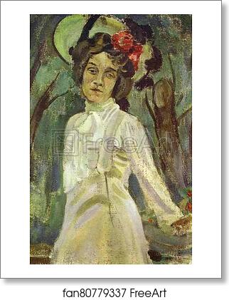 Free art print of Portrait of Nadezhda Staniukovich by Victor Borisov-Musatov