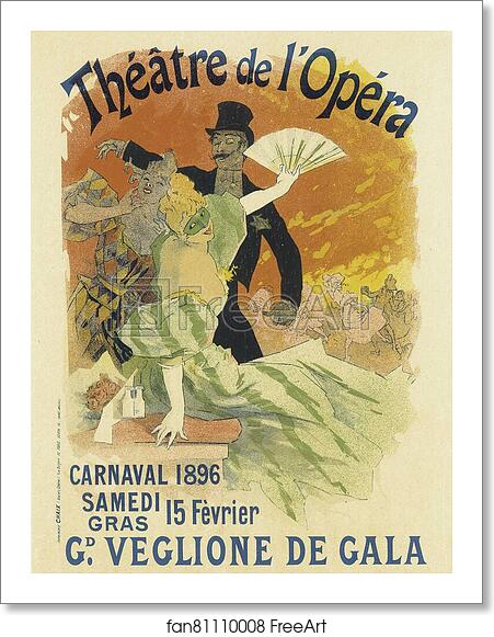 Free art print of Le théâtre de l'Opéra, "Carnaval 1896. Grand Veglione de Gala". by Jules Chéret Free art print of Le théâtre de l'Opéra, "Carnaval 1896. Grand Veglione de Gala". by Jules Chéret