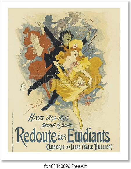 Free art print of La "Redoute des Étudiants". Closerie des lilas (Salle Bullier). by Jules Chéret Free art print of La "Redoute des Étudiants". Closerie des lilas (Salle Bullier). by Jules Chéret