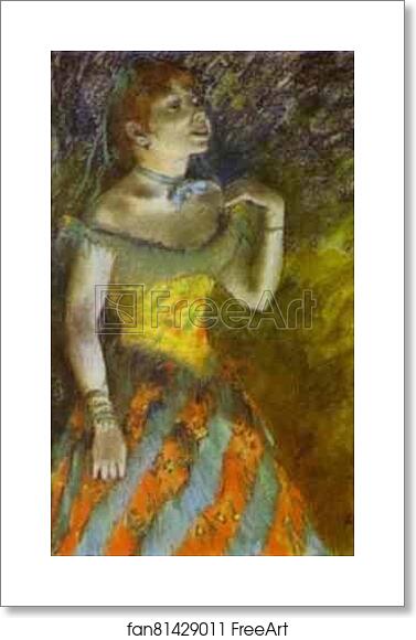 Free art print of The Green Singer by Edgar Degas Free art print of The Green Singer by Edgar Degas