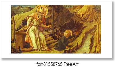 Free art print of Vision of St. Augustine by Fra Filippo Lippi