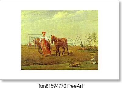 Free art print of In the Fields. Spring by Alexey Venetsianov